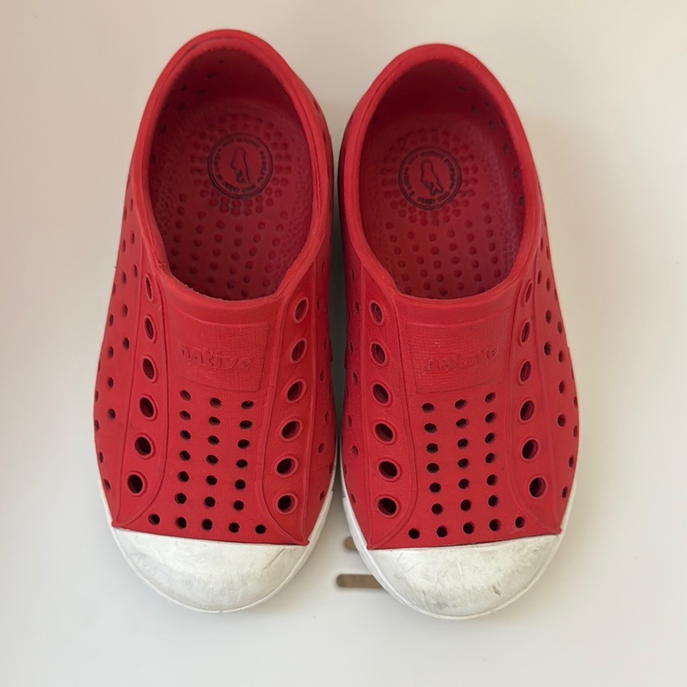 Native Kids Red Slip-On Shoes